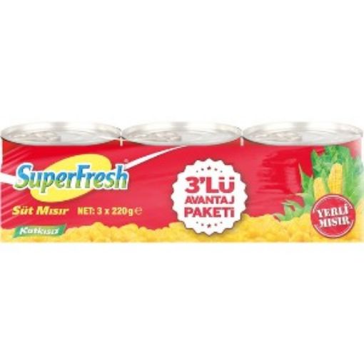 SÜPERFRESH MISIR KONS. 3'LÜ 200 GR. ürün görseli