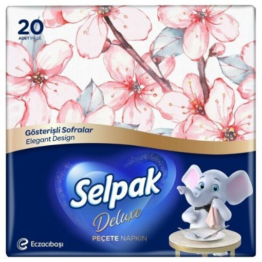 SELPAK DELUXE DESENLİ PEÇETE 20'Lİ. ürün görseli