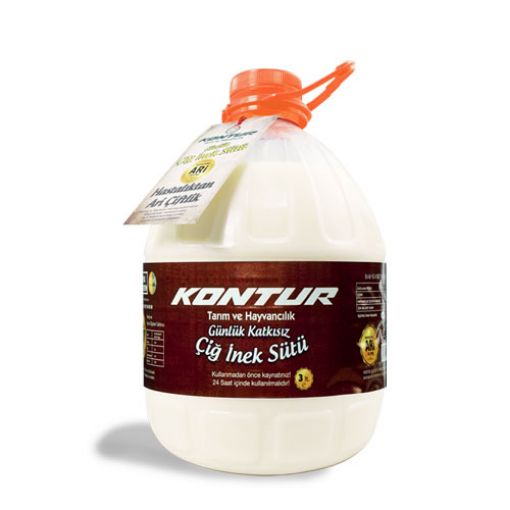 KONTUR 3 LT GÜNLÜK ÇİĞ İNEK SÜTÜ. ürün görseli
