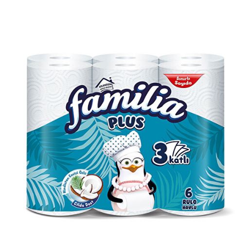 FAMİLİA HAVLU 6'LI BAMBU MAXİ HİJYEN. ürün görseli