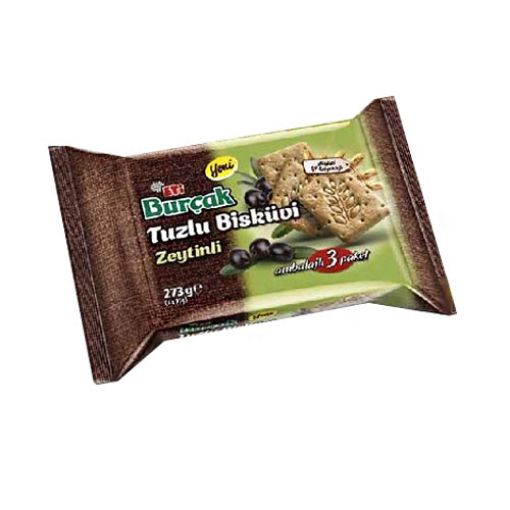 ETİ BURÇAK TUZLU BİSKÜVİ ZEYTİNLİ 273 GR 3'LÜ. ürün görseli