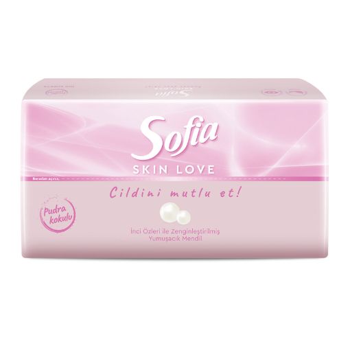 SOFİA MENDİL SKIN LOVE PUDRALI 100'LÜ. ürün görseli