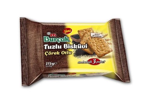 ETİ BURÇAK TUZLU BİSKÜVİ Ç.OTLU 273 GR 3'LÜ. ürün görseli