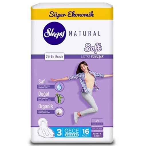 SLEEPY NATUREL SÜPER ECO GECE 16'LI. ürün görseli