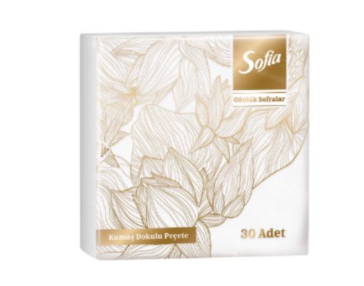 SOFİA KUMAŞ DOKULU PEÇETE 33X33'LÜ BEYAZ. ürün görseli