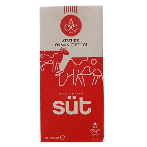 ATATÜRK OR.ÇİFT. TAM YAĞLI SÜT 1 LT. ürün görseli
