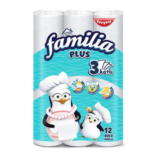 FAMİLİA HAVLU 12'Lİ PLUS NATUREL 3 KAT. ürün görseli