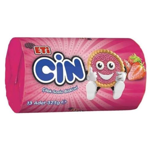 ETİ CİN ÇİLEK SOSLU BİSKÜVİ 325 GR. ürün görseli