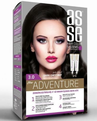 ASSE SAÇ BOYASI (3.0) KOYU KESTANE 50+50 ML. ürün görseli