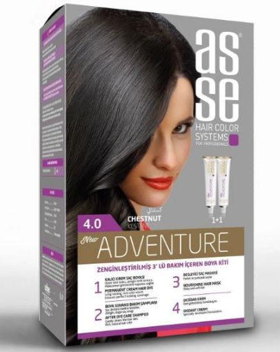 ASSE SAÇ BOYASI (4.0) KESTANE 50+50 ML. ürün görseli