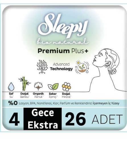 SLEEPY BIO NATUREL MEGA EXTRA GECE 26 LI. ürün görseli