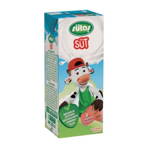 SÜTAŞ SADE SÜT %2,5 YAĞLI TEKLİ 180 ML. ürün görseli