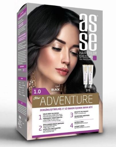 ASSE SAÇ BOYASI (1.0) SİYAH 50+50 ML. ürün görseli