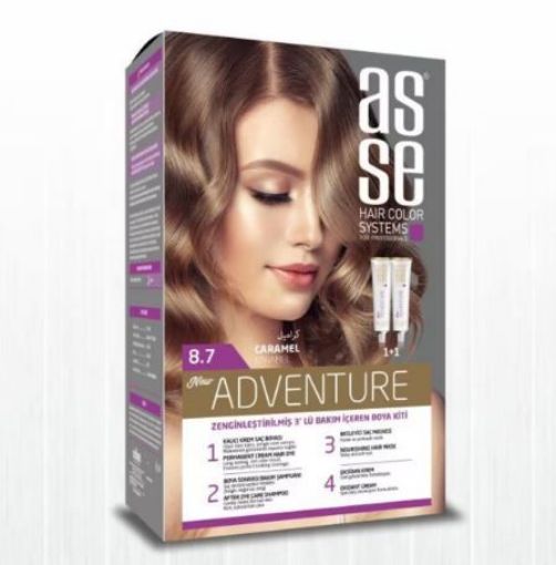 ASSE SAÇ BOYASI (8.7) KARAMEL 50+50 ML. ürün görseli
