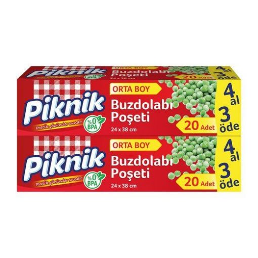 PİKNİK BUZD. POŞETİ 4'LÜ ORTA 80'Lİ. ürün görseli