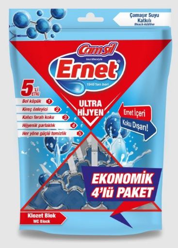 ERNET WC BLOK POŞET 4*50 Lİ ULTRA HİJYEN Ç.SUYU. ürün görseli
