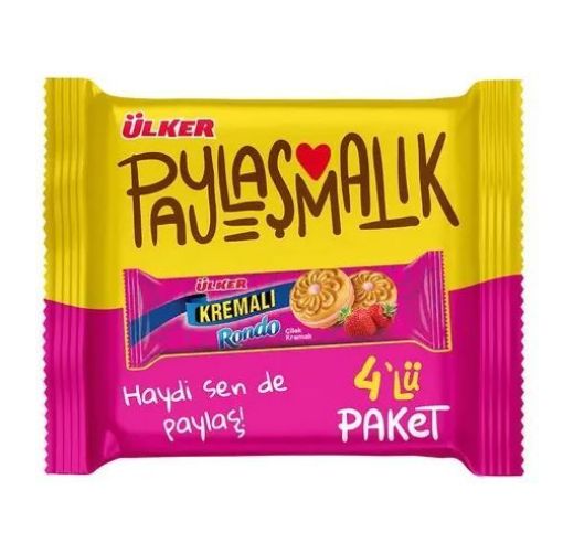 ÜLKER KREMALI 244 GR 4 LÜ ÇİLEKLİ. ürün görseli