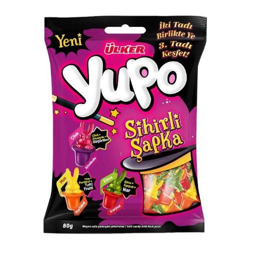 ÜLKER YUPO 80 GR JELLY SİHİRLİ ŞAPKA. ürün görseli