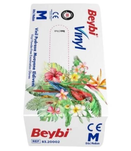 BEYBİ VİNİL MUAYE. ELD. BEYAZ M BOY 100'LÜ. ürün görseli