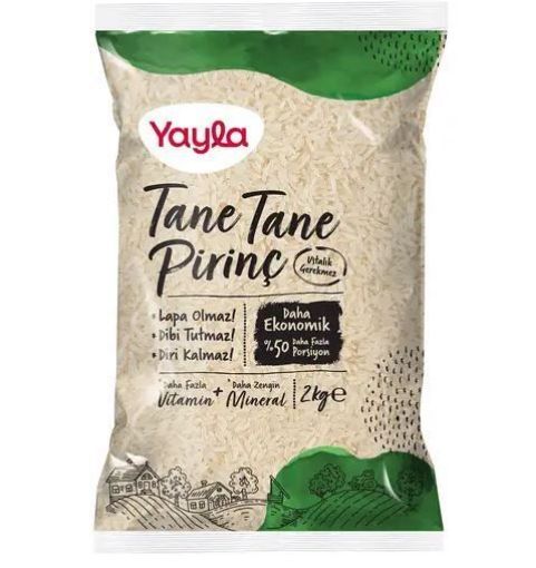 YAYLA 2 KG TANE TANE PİRİNÇ. ürün görseli